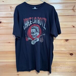 Jake La Botz Skull and Guitar Black Graphic T-Shirt XL